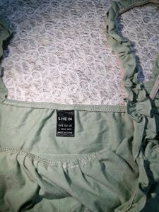 Cute Green Cropped Camisole Top