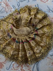 Purple &amp; Gold Krishna Idol Dress