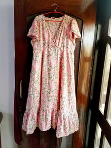 Pure Cotton Floral Midi Dress