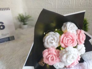 Crochet Flower Bouquet - Handmade Roses