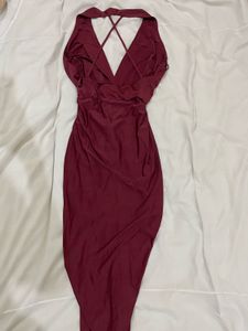 Elegant Deep V-Neck Party Dress