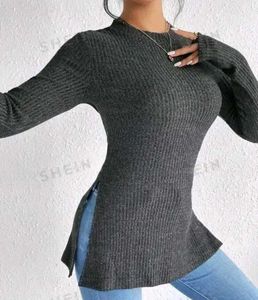 Women's Ribbed Knit Tunic Top