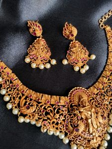Lord Krishna Idol Necklace Set Premium quality