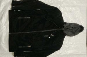 Black Hooded suede Jacket