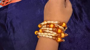 Beaded Multi-Strand Necklace cum bracelet