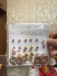 12 peice anti tarnish earring set