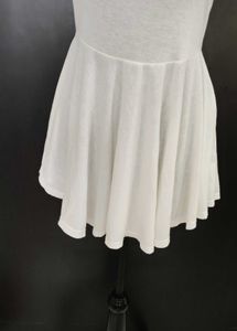 White Sleeveless Flared Mini Dress