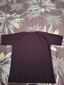 Ribbed Burgundy Top