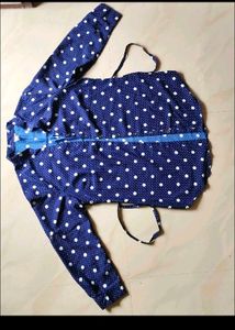 Polka Dot Button-Up Top