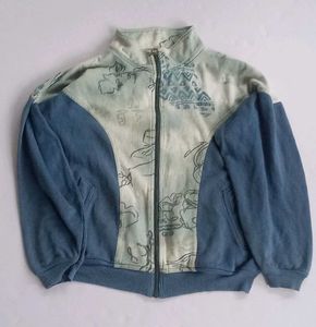 Adidas denim blue &amp; whitetrack jacket