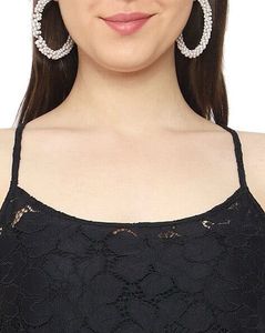 Black Lace Camisole Top