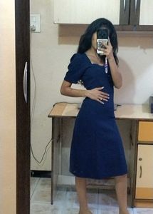 Navy Blue Midi Dress | Excellent Condition