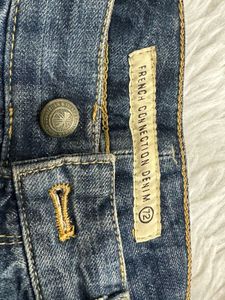 Blue FCUK original Denim Cuff Shorts