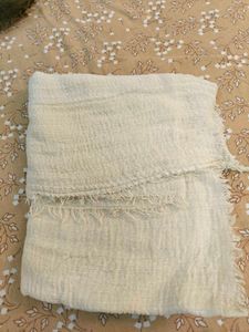 Chic Dupatta Set - Olive Green &amp; Cream