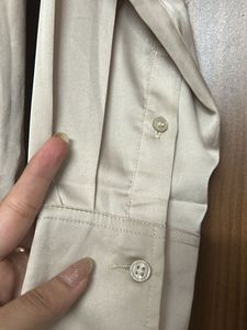 H&amp;M Satin Button-Up Shirt