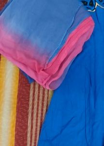 Vibrant Blue Anarkali Suit Set