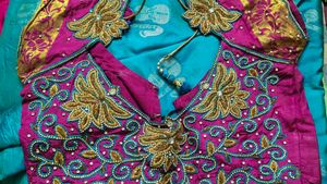 Heavy Silk Saree Aari Blouse