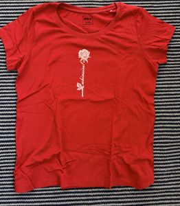 Red Rose Print T-Shirt