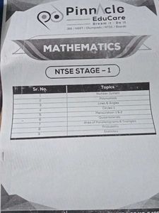 NTSE stage 1 mcq practice questions