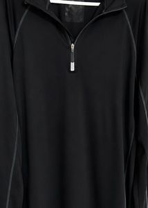 Men's Black Quarter Zip Pullover