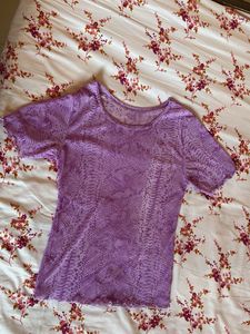 Purple Patterned Top