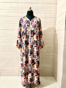 Boho Vibrant Floral Print Maxi Dress