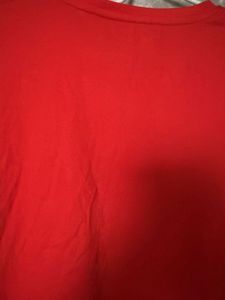 red casual top
