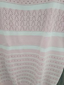 Pink &amp; White Striped Knit Top