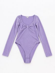 Original H&M Lavender Ribbed Bodysuit Top | Size S