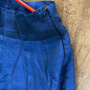 navy blue flared skirt