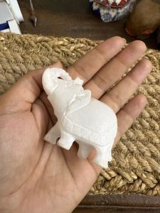 Carved Stone Elephant Figurine