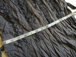 Chic Grey Ruffle Detail Midi Dress