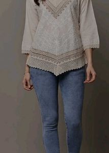 Elegant Embroidered Tunic Top