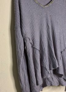 Sparkly Embellished V-Neck Top