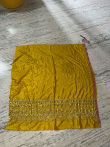 Elegant Yellow lehenga with Detail