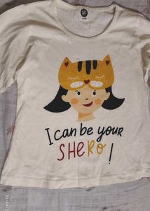 Cute Graphic Print top- pajama