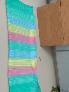 Rainbow Striped Saree