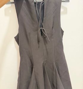 Zara Godet Bow Short Dress