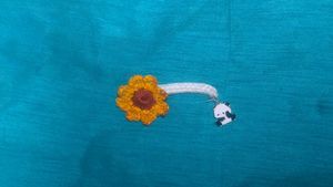 Crocheted Flower & Panda Brooches