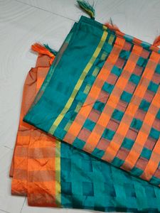 (New) Saree With Unstitched Blouse Piece