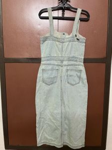 Light Wash Denim Button-Front Dress