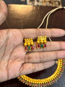 Gold Plated manga Necklace &amp; Earring Set