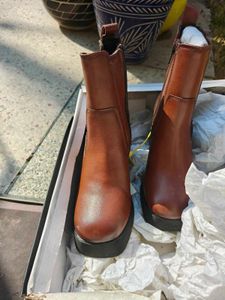 Chunky Heel Platform Boots