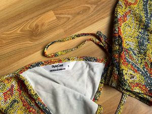 Multi Coloured And Patched Co-ord With Halter Top