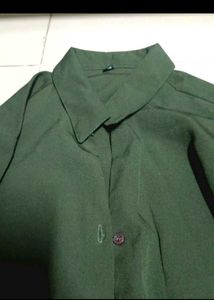 Classic Green Collared Top