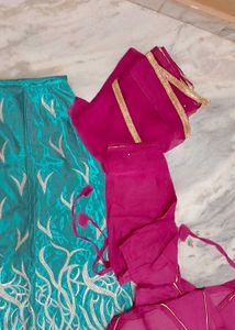 Stunning Teal &amp; Magenta Rajputi Dress
