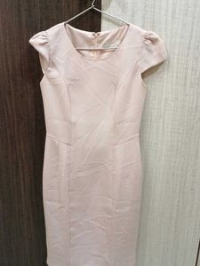 Elegant Pink Cap Sleeve Dress