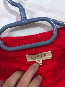🎁Cozy Red Hot Knitted Sweater N