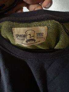 Distressed Navy Crewneck Sweatshirt spykar