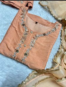 Embroidered Kurta Set with Dupatta
